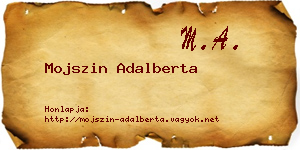 Mojszin Adalberta névjegykártya